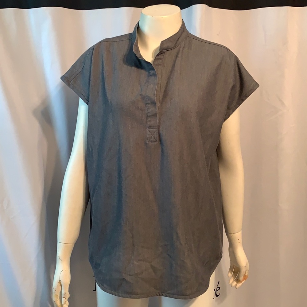 FIGS Charcoal Rafaela Oversized  Scrub Top S